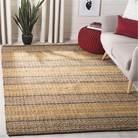 Safavieh Natural Fiber Bohemian Square RugsRed & Gold 6 x 6 ft. NF202Q-6SQ